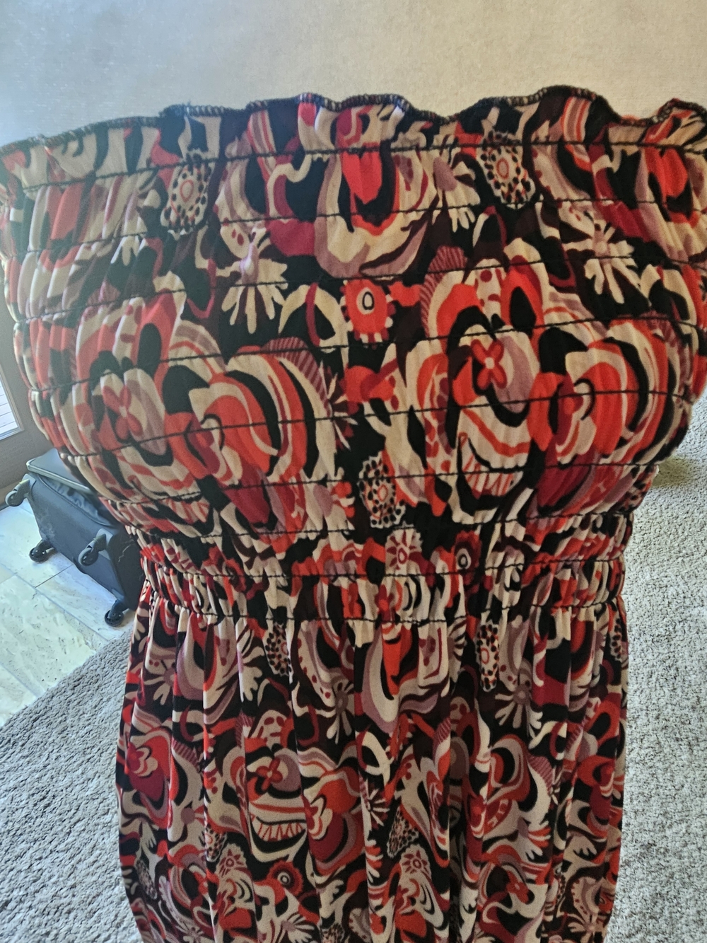Carnival Fashion strapless Paisley pattern dress size small - Picture 4 of 4